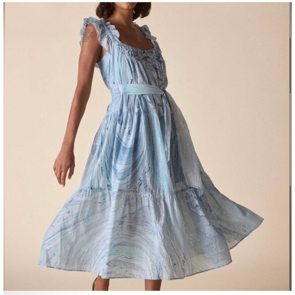 St. Roche Rowena Dress blue with pockets